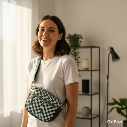 GoFree - The Roomiest Bum Bag (Checkered)